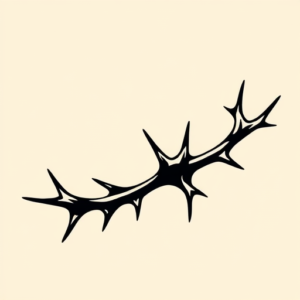 Negative Space Thorn Tattoo
