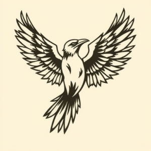 Negative Space Thunderbird Tattoo