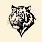 Negative Space Tiger Tattoo