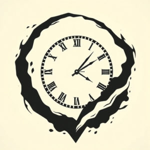 Negative Space Time Tattoo