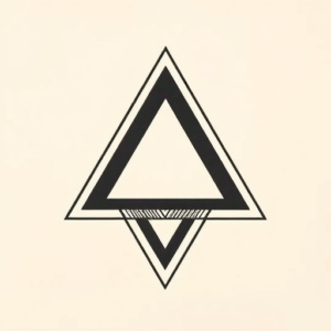 Negative Space Triangle Tattoo