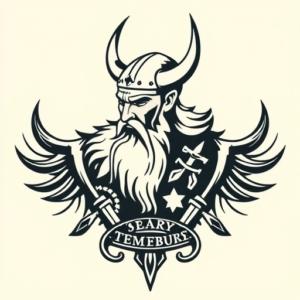 Negative Space Viking Tattoo