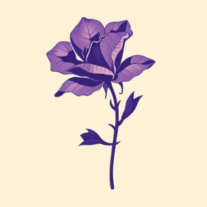 Negative Space Violet Tattoo