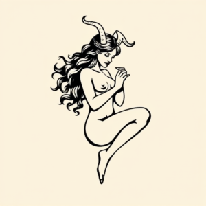 Negative Space Virgo Tattoo