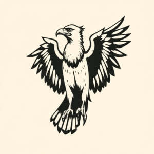 Negative Space Vulture Tattoo