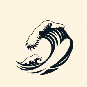 Negative Space Wave Tattoo