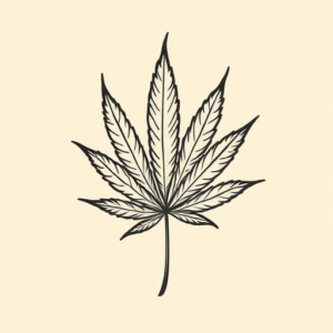 Negative Space Weed Tattoo