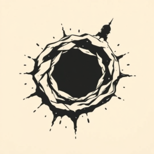 Negative Space Wormhole Tattoo