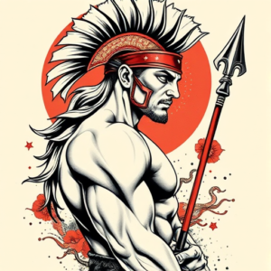 Neo-Japanese Achilles Tattoo