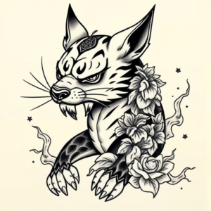 Neo-Japanese Animal Tattoo