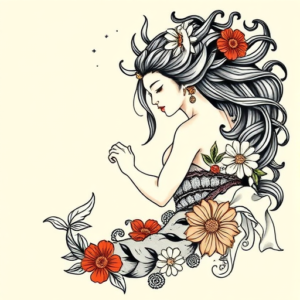 Neo-Japanese Aquarius Tattoo