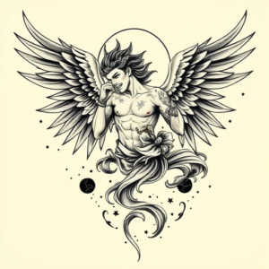 Neo-Japanese Archangel Tattoo