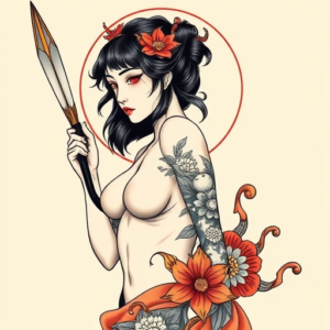 Neo-Japanese Artemis Tattoo