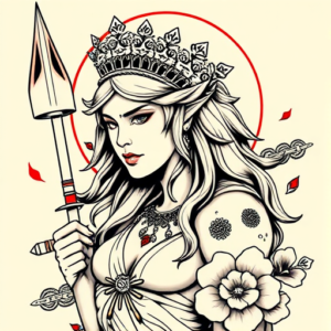 Neo-Japanese Athena Tattoo