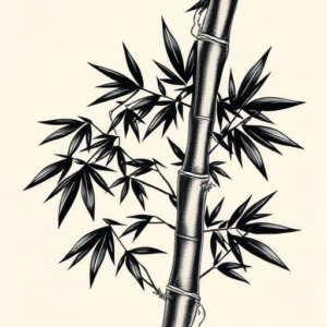 Neo-Japanese Bamboo Tattoo