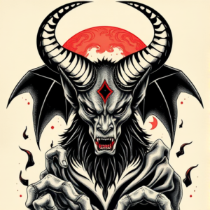 Neo-Japanese Baphomet Tattoo