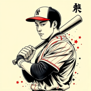 Neo-Japanese Baseball Tattoo