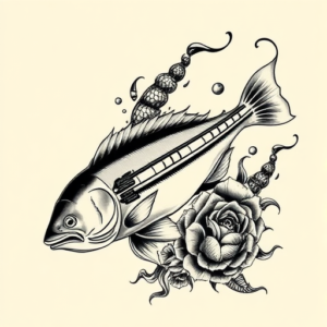 Neo-Japanese Bass Tattoo