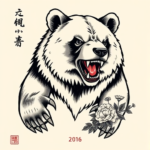 Neo-Japanese Bear Tattoo