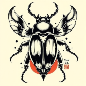 Neo-Japanese Beetle Tattoo