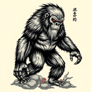 Neo-Japanese Bigfoot Tattoo