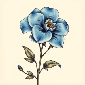 Neo-Japanese Bluebonnet Tattoo