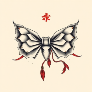 Neo-Japanese Bow Tattoo