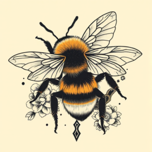 Neo-Japanese Bumblebee Tattoo
