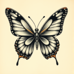 Neo-Japanese Butterfly Tattoo