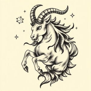 Neo-Japanese Capricorn Tattoo