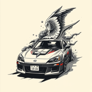 Neo-Japanese Car Tattoo