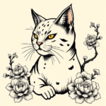 Neo-Japanese Cat Tattoo