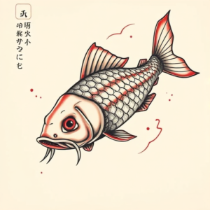 Neo-Japanese Catfish Tattoo
