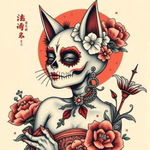 Neo-Japanese Catrina Tattoo