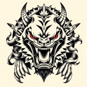 Neo-Japanese Cerberus Tattoo