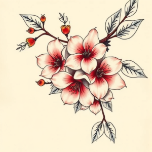 Neo-Japanese Cherry Tattoo
