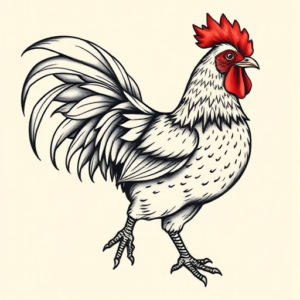 Neo-Japanese Chicken Tattoo