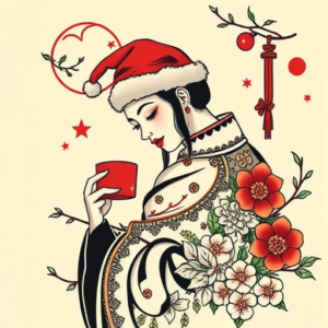 Neo-Japanese Christmas Tattoo