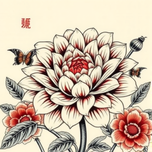 Neo-Japanese Chrysanthemum Tattoo