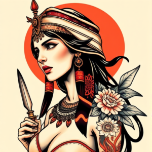 Neo-Japanese Cleopatra Tattoo