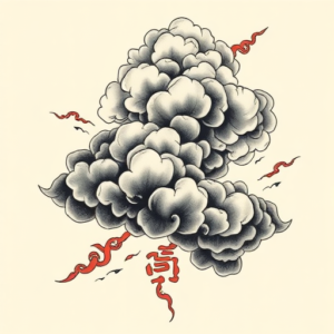 Neo-Japanese Cloud Tattoo