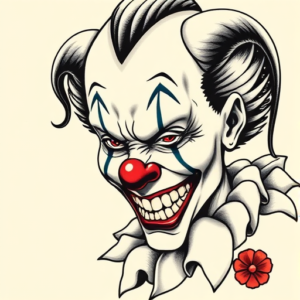 Neo-Japanese Clown Tattoo