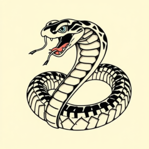 Neo-Japanese Cobra Tattoo
