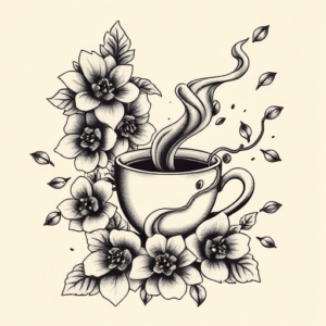 Neo-Japanese Coffee Tattoo