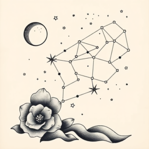 Neo-Japanese Constellation Tattoo