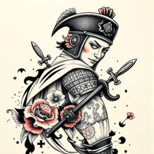 Neo-Japanese Crusader Tattoo