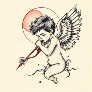 Neo-Japanese Cupid Tattoo