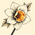 Neo-Japanese Daffodil Tattoo