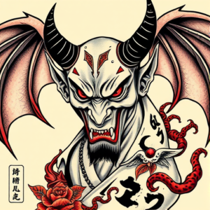 Neo-Japanese Devil Tattoo