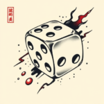 Neo-Japanese Dice Tattoo